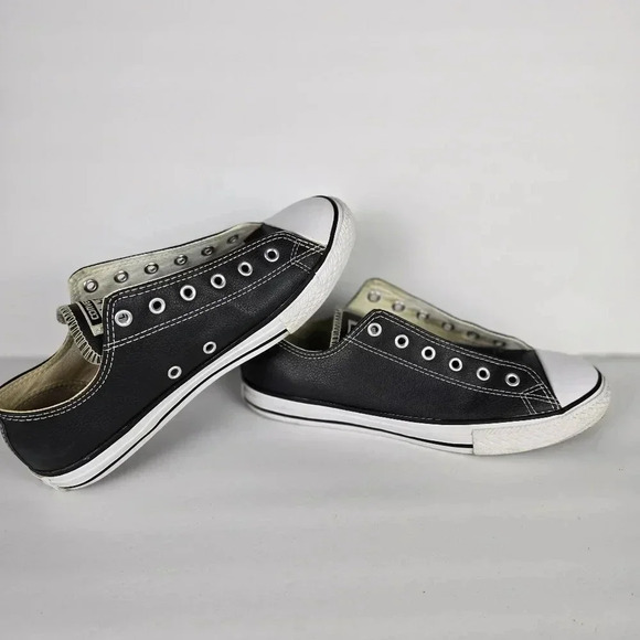 Converse Black and White Slip-On Sneakers - Picture 10 of 11
